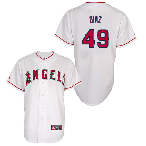 Jairo Diaz #49 Youth Baseball Jersey-Los Angeles Angels of Anaheim Authentic Home White Cool Base MLB Jersey